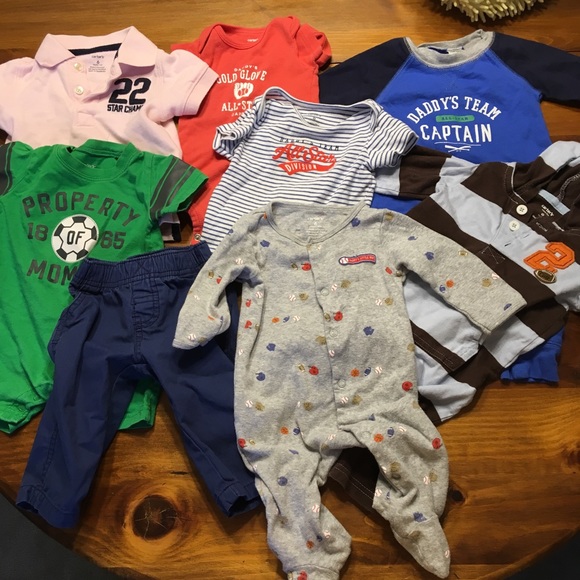 Carters Football Outfit 3 or 6 Months 3 Piece Set Brand New